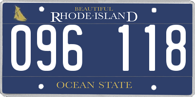RI license plate 096118