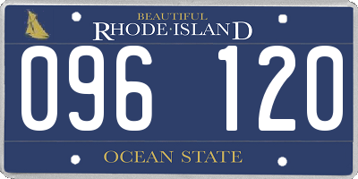 RI license plate 096120