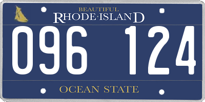 RI license plate 096124
