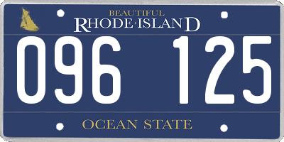 RI license plate 096125