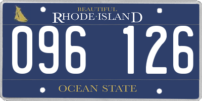 RI license plate 096126