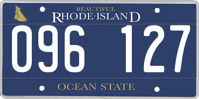 RI license plate 096127