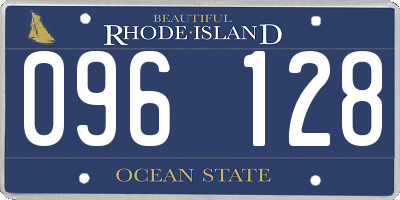 RI license plate 096128