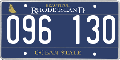 RI license plate 096130