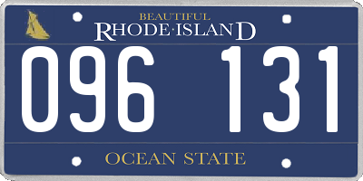 RI license plate 096131