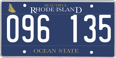 RI license plate 096135