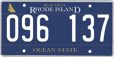 RI license plate 096137