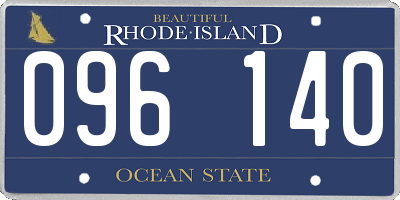 RI license plate 096140