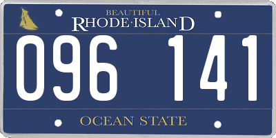 RI license plate 096141