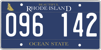 RI license plate 096142