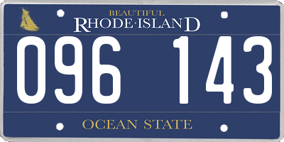 RI license plate 096143