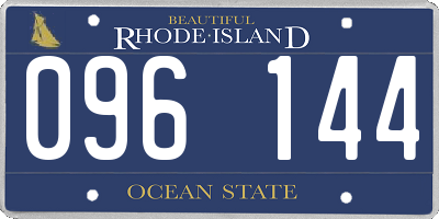 RI license plate 096144
