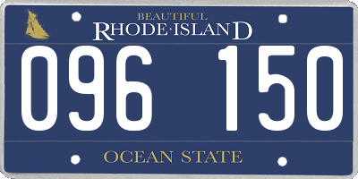 RI license plate 096150