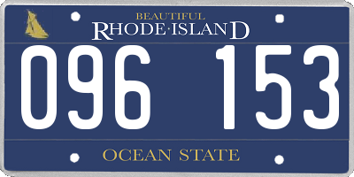 RI license plate 096153
