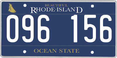 RI license plate 096156