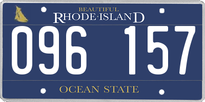 RI license plate 096157