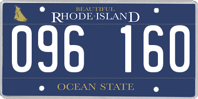 RI license plate 096160