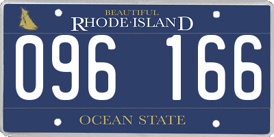 RI license plate 096166