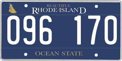 RI license plate 096170