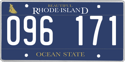 RI license plate 096171
