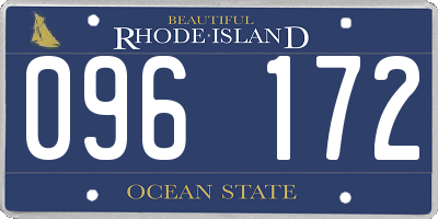 RI license plate 096172