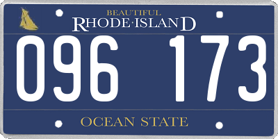 RI license plate 096173