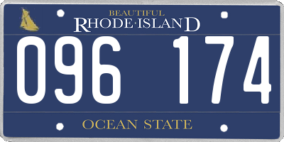 RI license plate 096174