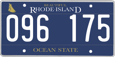 RI license plate 096175