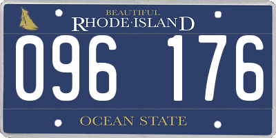 RI license plate 096176
