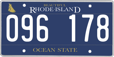 RI license plate 096178