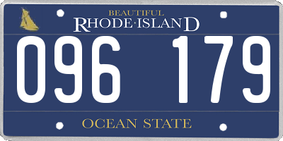 RI license plate 096179