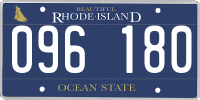 RI license plate 096180