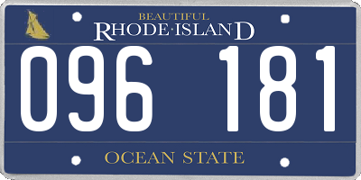 RI license plate 096181