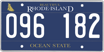RI license plate 096182