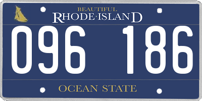 RI license plate 096186