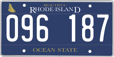 RI license plate 096187
