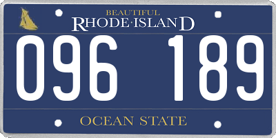 RI license plate 096189