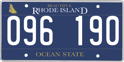 RI license plate 096190