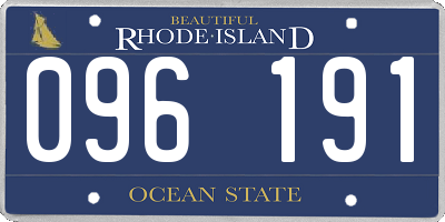 RI license plate 096191