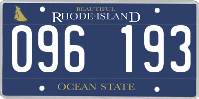 RI license plate 096193
