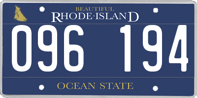 RI license plate 096194