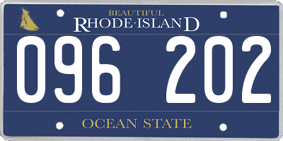 RI license plate 096202