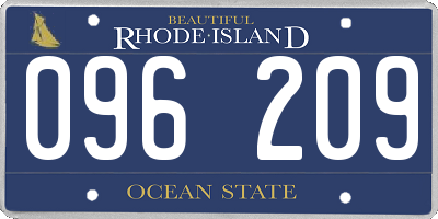 RI license plate 096209