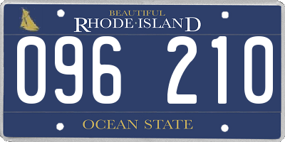 RI license plate 096210