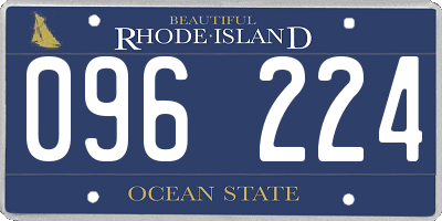 RI license plate 096224