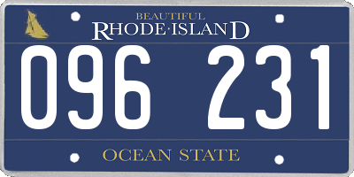RI license plate 096231