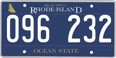 RI license plate 096232