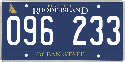 RI license plate 096233
