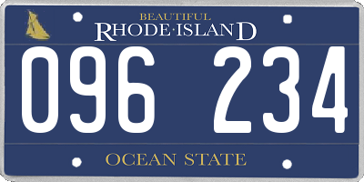 RI license plate 096234