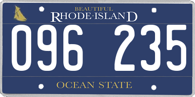 RI license plate 096235